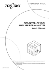 TOA-DKK OBM-100H Instruction Manual