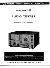 Leader LAV-191 Instruction Manual