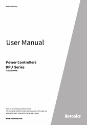 Autonics DPU Series User Manual