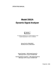 HP 3562A Operating Manual