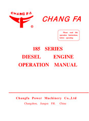 Chang Fa CF185 M Operation Manual