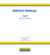 New Holland 790CP Service Manual
