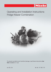 Miele KF 2911 SF Operating And Installation Instructions