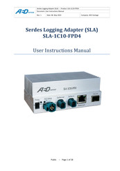 AED VANTAGE SLA-1C10-FPD4 User Instruction Manual