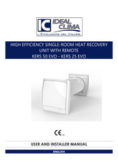Ideal Clima KERS 50 EVO User's And Installer's Manual