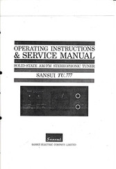 Sansui TU 777 Operating Instructions And Service Manual