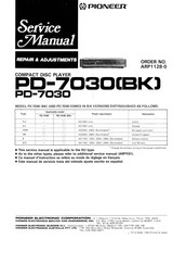 Pioneer PD-7030 Service Manual