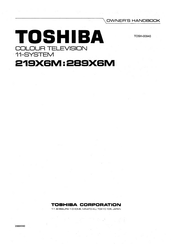 Toshiba 219X6M Owner's Handbook Manual