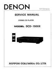 Denon DCD-1500II Service Manual