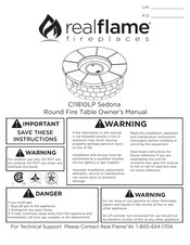 RealFlame Sedona C11810LP Owner's Manual