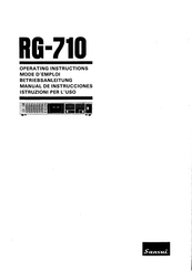 Sansui RG-710 Operating Instructions Manual