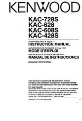 Kenwood KAC-608S Instruction Manual