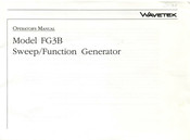 Wavetek FG3B Operator's Manual