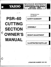 Yazoo PSR-60 Owner's Manual