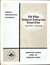 ORTEC 407 Instruction Manual