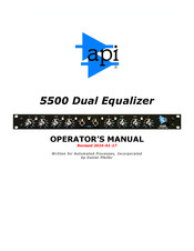 API 5500 Operator's Manual