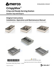 Welbilt Merco CrispyMax MCG2727NNN Original Instructions Installation, Operation And Maintenance Manual