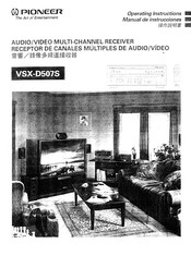 Pioneer VSX-D507S Operating Instructions Manual