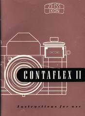 ZEISS IKON CONTAFLEX II Instructions For Use Manual