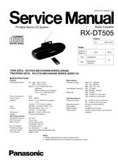 Panasonic RX-DT505 Service Manual