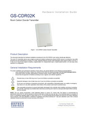 Distech Controls GS-CDR02K Hardware Installation Manual