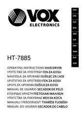 VOX electronics HT-7885 Operating Instructions Manual