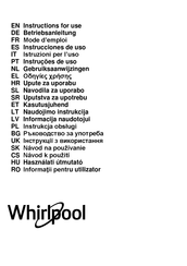 Whirlpool WHVP 82F LT K Instructions For Use Manual