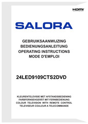 Salora 24LED9109CTS2DVD Operating Instructions Manual