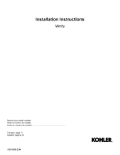 Kohler K-35025-DWG Installation Instructions Manual