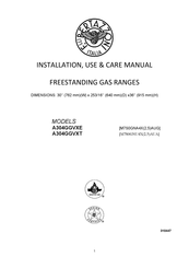 Bertazzoni A304GGVXELP Installation, Use & Care Manual