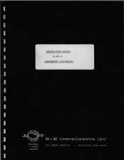 B&K P-161-2 Instruction Manual