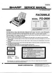 Sharp FO-2600 Service Manual