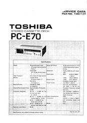 Toshiba PC-E70 Manual