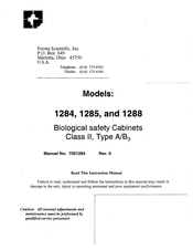 Forma Scientific 1284 Instruction Manual