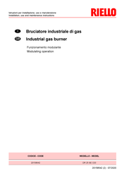 Riello DR 25 SE C03 Installation, Use And Maintenance Instructions