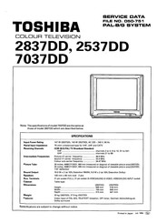 Toshiba 2837DD Manual