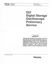 Tektronix TEK 222 Manual