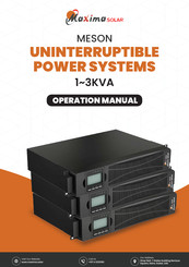 Maxima SOLAR MESON Operation Manual