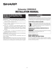 Sharp SDW6506JS Installation Manual