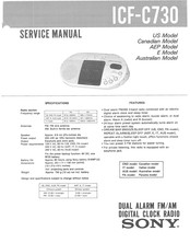 Sony ICF-C730 Service Manual