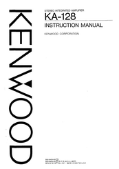 Kenwood KA-128 Instruction Manual