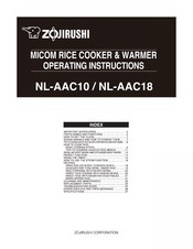 Zojirushi NL-AAC10 Operating Instructions Manual