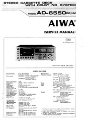 Aiwa AD-6550UK Service Manual