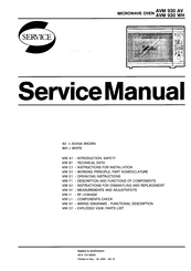 Whirlpool AVM 930 AV Service Manual