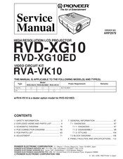 Pioneer RVD-XG10ED Service Manual