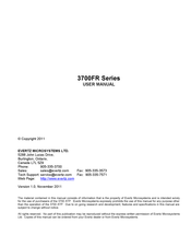 evertz 3700FR Series User Manual