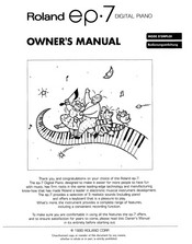 Roland EP-7 Owner's Manual