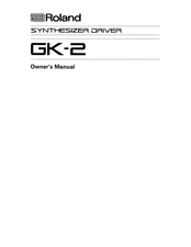 Roland GK-2 Owner's Manual