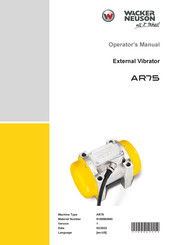 Wacker Neuson AR75/1,5/400 Operator's Manual
