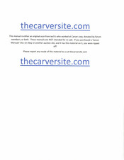 Carver C-9 Service Manual
